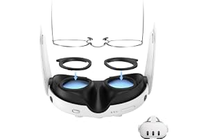 AMVR-lins skyddssats kompatibel med Meta/Oculus Quest 3-tillbehör, glasögonavståndshållare för Q3-linser, mjuka silikonringar som skyddar receptbelagda glasögon (endast avståndshållare, inga linser)