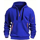MEDUOLA Men's Hoodie Pullover Zipper Long Sleeve Sweatshirts Solid Color Thick Warm