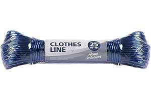 MARELUXE 25M Washing Line Rope Strong Steel Core Laundry Clothes Lines, Clothes Lines for Outside, Mould & Weather Resistant Clothes Line, Heavy Duty PVC Cover Garden Outdoo Laundry Lines (25 Metres)