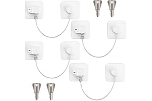 HURRY UP [4PCS] Securite Fenetre Enfant, Securite Fenetre, Securite Porte Enfant avec 4 Clés, sécurité fenêtre enfant avec Adhésif Puissant pour Fenêtres Blocs Bloque Porte Frigo