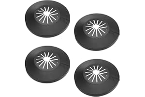 PATIKIL Copertura Tubo Acqua Decorazione 0.55"-1.14" (14-29mm), 4Pz Copri Tubi Termosifoni Copertura per Tubi Riscaldamento Piastra Scudetto Colletto Radiatore per Tubo Parete, Nero