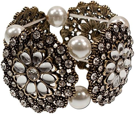 Alpenflüstern Bracelet Blossoms (Cream)-Bavarian Costume Jewellery &Trachtenarmband for Dirndl