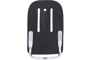 ‎TOUGH MASTER Schwerlast-Hammerhalter aus 3,0 mm dickem Büffelleder mit Stahlöse für Werkzeuggürtel Schwarz 135 g, TM-210LP, Tough Master