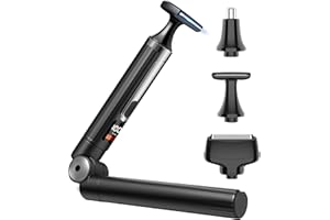 NUBACK Rückenrasierer Herren, 3 in 1 Mens Rasierer Herren, Trimmer for herren mit Faltbarem Griff, Mens Back Shaver Elektrisch, Bodygroom Herren Sets with Wider Blade,Geschenk Mann