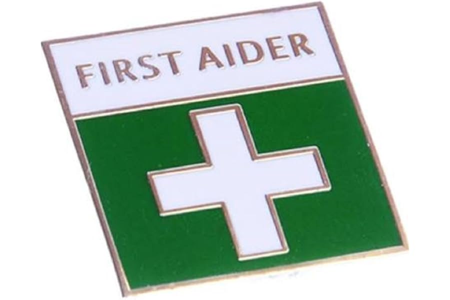 bluedot 5775 First-Aid Badge with Pin & Catch,Multicolor, 2.5 x 2.5 x 1.1 centimetres