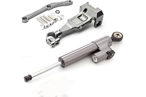 NICEDOLL Fit For MT-09 FZ09 (not tracer) 2013-2020,MT09 SP 2018-2019 CNC Motorcycle Steering Damper Stabilizer Buffer Control Bar with Mounting Bracket Support Kit Full Set