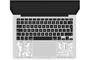 Synerlogic Lot de 2 autocollants en vinyle laminé sans résidus pour Mac OS + Word/Excel (pour Mac) - Pour MacBook Air/Pro/iMac/Mac/Mini (Blanc/2)