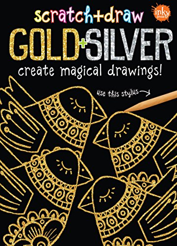 Book's Cover ofScratch  Draw Gold  Silver Create Magical Drawings