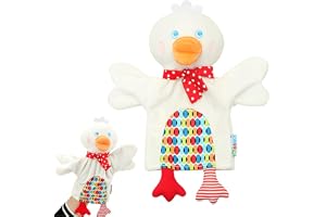 Soft Plush Hand Puppet for Kids, Interactive Duck Stuffed Animal Toy for Toddlers, Educational Storytelling Ventriloquist Puppet, Creative Gift for Preschool Boys