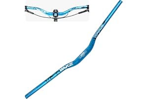 MIGHTYDUTY WAKE Guidon de Vélo 31,8mm*720mm Extra Long et Large Guidon Cintre VTT Alliage d'aluminium 30mm Riser Guidon de Vélo pour de Route (Bleu)