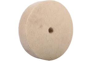 MAGT Ruota di lucidatura, 100 x 25 mm in Lana Rotonda per Lucidare Vetro Plastica Metallo Marmo (Beige)