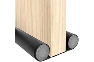 AINIUNIU Boudin de porte pour porte - 95 cm - Isolable - Protection contre les intempéries - Idéal pour un joint efficace contre les courants d'air (noir)