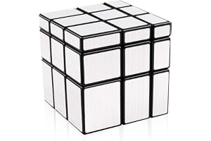 SYOSI Mirror Rubik's Cube, 3x3x3 Speed Cube, Mirror Blocks Cube, Different Shapes, Silver, 57mm