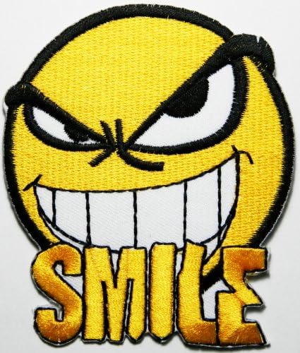 Smiley Happy Face patches Embroidered Iron on Patch MG05