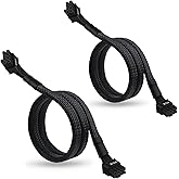 YEZriler (2'li Paket) Corsair PSU'lar i&ccedil;in 8 Pinli PCIe Kablosu, ATX CPU 8 Erkek - PCIe (6+2) Erkek G&uuml;&ccedil; Adapt&ouml;r&uuml; Kollu 25 in&ccedil;
