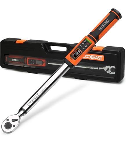MichaelPro 3/8 Flex Head Digital Torque Wrench with Angle Function, 10 to 100 ft-lbs (10 to 135 Nm), Target Torque Multi-Alert System, 10 Available Presets | MP001226 MichaelPro 3/8 Flex Head Digital Torque Wrench with Angle Function, 10 to 100 ft-lbs (10 to 135 Nm), Target Torque Multi-Alert System, 10 Available Presets | MP001226