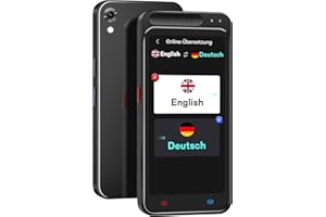 YERFKAN Sprachübersetzer Gerät, 139 Sprachen, Echtzeit-Übersetzung, WLAN/Hotspot/Offline-Modus, 4.1 Zoll HD-Display, AI Übersetzungsgerät mit OCR-Texterkennung Fotoübersetzung, Ideal für Reisen,Business (Z6)