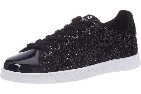 Victoria Baskets Tenis Paillettes & Pièces Métallisées & Lacets Assortis 112558 pour Filles