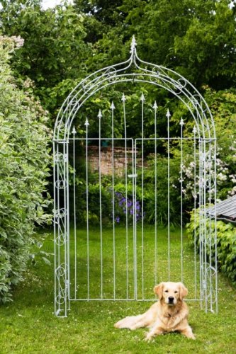 Rosenbogen 12mm Volleisen B: 140cm ZINK mit Türen / Tor - 2