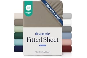 Dreamzie Lakan 200x200 Keps 35 cm för tjock madrass - 100% mikrofiber - Linne, certifierad kemikaliefri (Oeko TEX), Lakan med