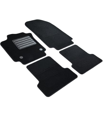 Tappetini Auto Fiat Doblò 2009-2014 - Set 4 Pezzi In Moquette Con Antiscivolo, 2 Anteriori E 2 Posteriori, Loghi Auto Inclusi