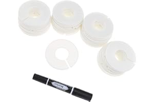 BIYM 40pcs Séparateurs pour Penderie Taille de Vêtements Rond Cintre Diviseur Blanc avec Stylo de Marquage pour Bébé Magasin