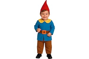 FIESTAS GUIRCA | Costume de Nain Bébé - Chemise, Ceinture, Bonnet et Pantalon - Costumes de Contes et Fées pour la Journée du Livre, Halloween, Carnaval et Fêtes Enfantines - Idéal pour Enfants
