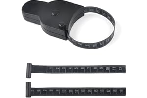 Wintape 2 in 1 Personal Body Fat Tester Caliper with Tape Measure and Fat Curves Fitness, Tape Keep Health Analyzer with Accurate Measurement (Black)