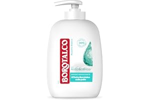 Borotalco, Sapone Liquido Igienizzante, con Antibatterico, Effetto Borotalco, Pelle Morbida, Liscia e Vellutata, Profumo di Muschio Bianco, Rispetta il pH Naturale, 100% Plastica Riciclata, 250 ml