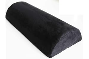 ZKMAGIC Vertrieb durch Kissen-Fabrik Halbrolle aus supersoftem Visco-Schaumstoff, Knierolle oder Nackenrolle für Bett und Couch, Nackenkissen, Nackenstütze (schwarz)