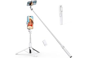 ATUMTEK Kijek do selfie, 49", stabilny statyw do selfie, z odpinanym pilotem Bluetooth, kompatybilny ze smartfonami iPhone 14 Pro Max / 14 Plus/14/13/12/11, GoPro, Samsung, LG, GoGoPro, smartfonami