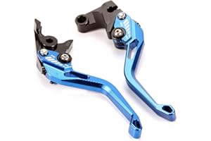 Auzkong Short Brake Clutch Adjustable Levers for Yamaha YZF-R125/125R 2007-2013, WR125X WR125R 2009-2016 Blue