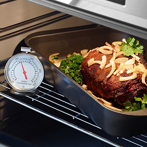 Westmark Ofenthermometer zum Aufhängen und Hinstellen, Durchmesser: 7,5 cm, Rostfreier Edelstahl, Silber/Weiß, 12902260 - 3