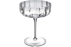 Luigi Bormioli Jazz Champagne/Sherbet Coupe 10.2 onzas, juego de 4, 4 unidades (paquete de 1),