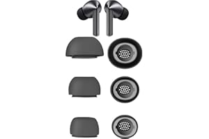 Rhinenet Ear Tips for Samsung Galaxy Buds3 Pro (Fits Charging Case) Compact Case, Ultra Comfort Noise Cancelling Replacement Tips for Samsung Galaxy Buds Pro 3 (Silicone Grey, S+M+L)