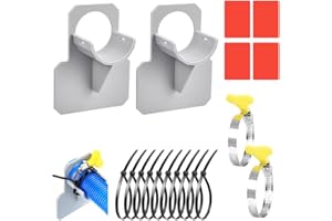 HAOMEEDUO 2 Stk Pool Schlauchhalter Knickschutz Schwimmbad Rohrhalter Schlauchhalterung Pool Rohrhalterung Poolzubehör Schlauchhalter Grau Swimming Pool Pipe Holder für weniger als Ø38mm Poolschlauch