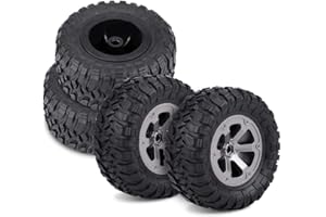 Dilwe 4Pcs RC Crawler Tyres Off-Road-Auto-Gummireifen-Fernbedienung Military Car Tires für 1:16 RC Car Accessory Part