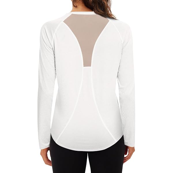 Tee-shirt Sport Femme Manches Longues - Dos En Mesh Respirant, Ample, Pour Running, Yoga Et Fitness - 6