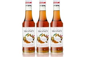 MONIN Sirop de Caramel pour Café, Cappuccino, Latte et Chocolat Chaud - Arômes Naturels - 3x25cl