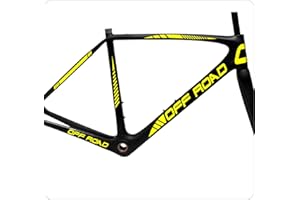 DualColorStampe B0164 Lot de 13 autocollants autocollants pour cadre VTT universel Off Road Protection Code B0164 (jaune fluorescent)