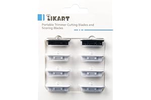 Likart 8 Pack Paper Cutter Replacement Blades for Cricut Portable Trimmer Replacement Blades for Cricut Cutter/Cricut Roll Holder/Xinart Paper Cutter(6 Cutting Blades & 2 Scoring Blades)