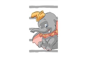 Jerry Fabrics Disney Dumbo Serviette de bain 70 x 140 cm, Multicolore