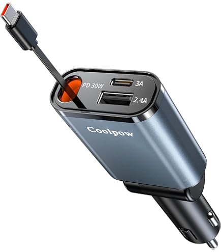 SUNDAREE Allume Cigare USB C 100W,138W Multi 3 Port 12V 24V Type C PD QC Charge Rapide Prise Chargeur Voiture Adaptateur For Samsung S25/Redmi Note