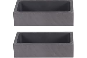 NIEJGAY 2 Pezzi 1 KG Grafite Lingotto Stampo Crogiolo Stampo per fusione Casting Raffinazione Metallo Alluminio Rame