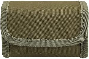 MiOYOOW Shell Holder, 10 Rotondi Supporto per Cartridge Tattiche Molle Ammo Bag, Custodia per Proiettili in Nylon per Caccia All'Aperto