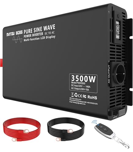 Inverter A Onda Sinusoidale Pura 15000W - Convertitore DC 12V A 220V Con Protezioni Multiple Per Camper E Emergenze