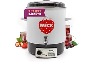 WECK Einkochautomat WAT14-A Emaille mit Präzisionsthermostat und Auslaufhahn– 29L Einkochtopf, Glühweinkocher, Dampfentsafter, Einweckautomat – Made in Germany, hochwertig & vielseitig