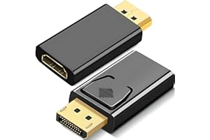 ‎RETOO Retoo Adapter DisplayPort na HDMI Konwerter 1080p DP do monitora telewizora komputera i projektora HDMI adapter DP na HDMI z wysokiej jakości złotymi stykami Plug and Play obsługuje Full HD 60 Hz