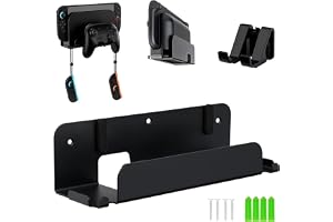 Tolesum Väggfäste för Switch 2, kompatibel med Switch 2, docka och JoyCon och Switch Pro kontroller, robust metallstativ, kompakt stativ med ventilationshål