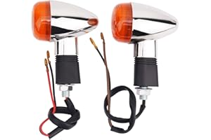 AHL Intermitentes cromados para motocicleta compatibles con Yamaha Virago XV 250 500 535 700 750 920 1100